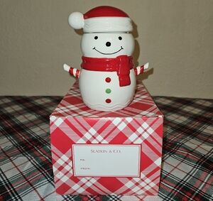 Slatkin & Co. Snowman Evergreen Scented Candle & Decorative Jar